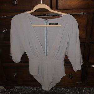 Missguided deep v bodysuit